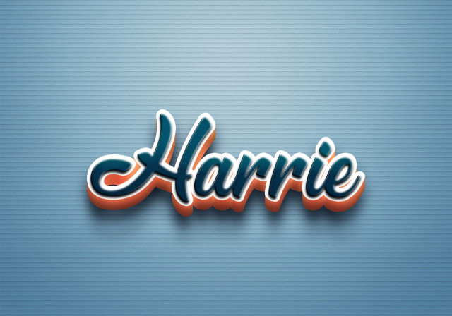 Free photo of Cursive Name DP: Harrie