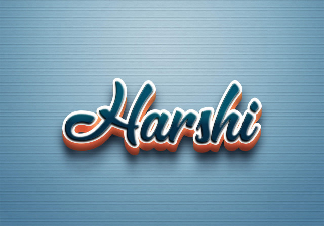 Free photo of Cursive Name DP: Harshi