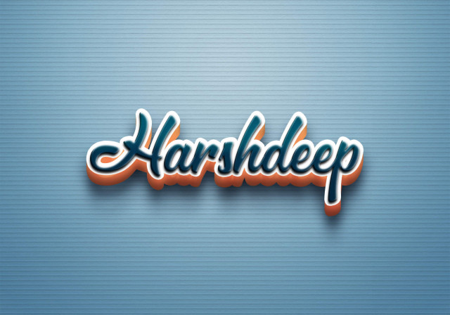 Free photo of Cursive Name DP: Harshdeep