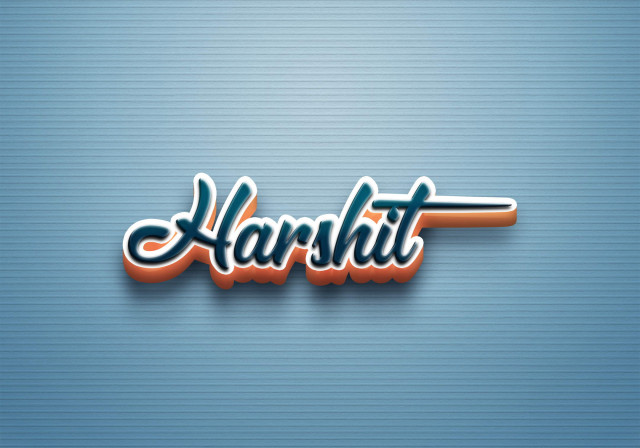 Free photo of Cursive Name DP: Harshit