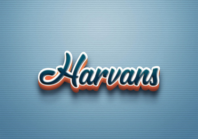 Free photo of Cursive Name DP: Harvans
