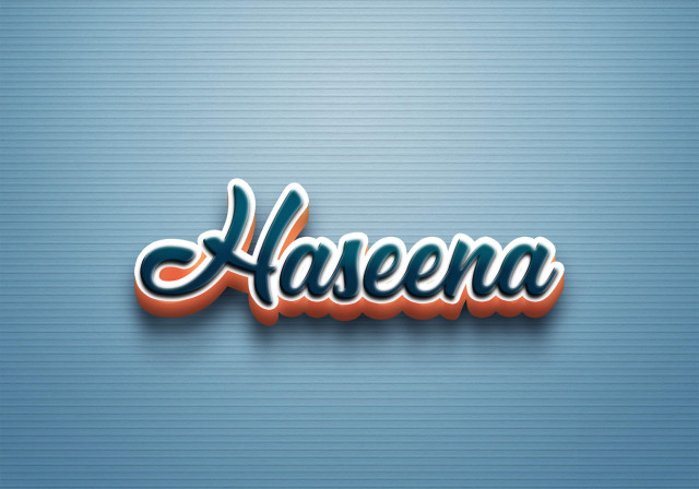 Free photo of Cursive Name DP: Haseena