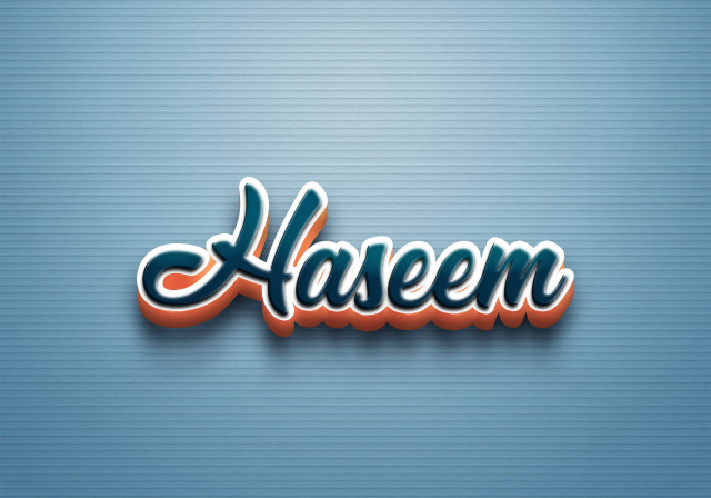 Free photo of Cursive Name DP: Haseem