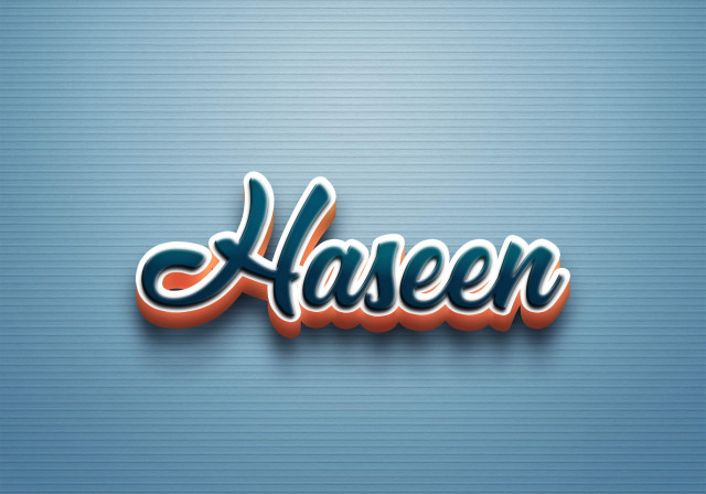 Free photo of Cursive Name DP: Haseen