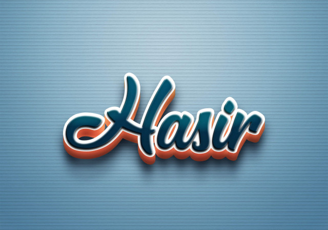 Free photo of Cursive Name DP: Hasir
