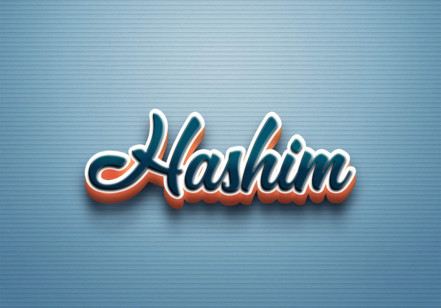 Free photo of Cursive Name DP: Hashim