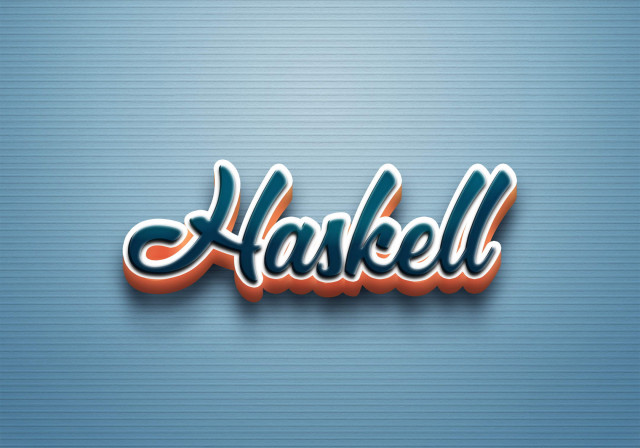 Free photo of Cursive Name DP: Haskell
