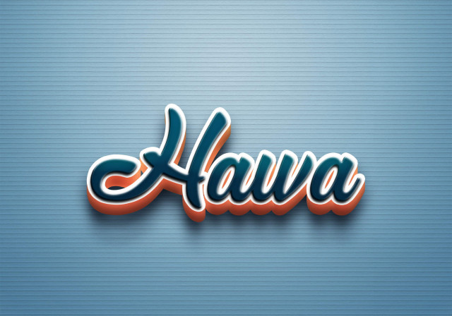 Free photo of Cursive Name DP: Hawa