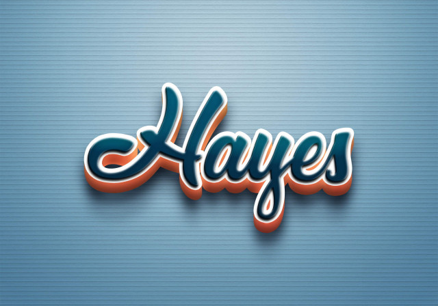 Free photo of Cursive Name DP: Hayes