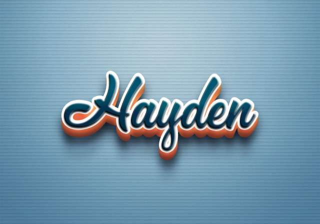 Free photo of Cursive Name DP: Hayden