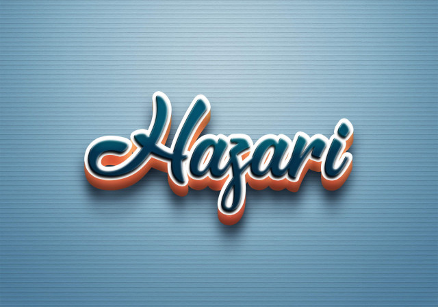 Free photo of Cursive Name DP: Hazari