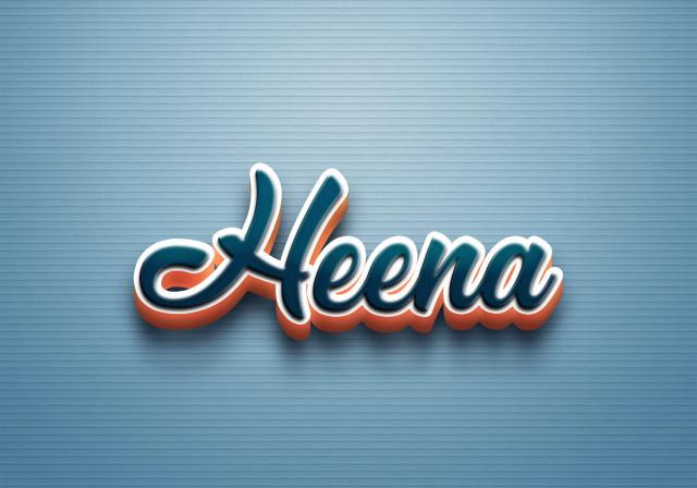 Free photo of Cursive Name DP: Heena