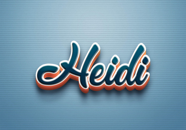 Free photo of Cursive Name DP: Heidi