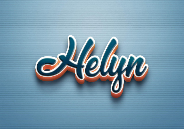 Free photo of Cursive Name DP: Helyn