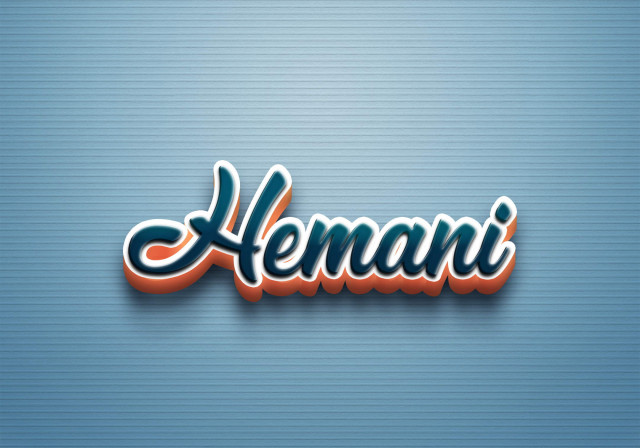 Free photo of Cursive Name DP: Hemani