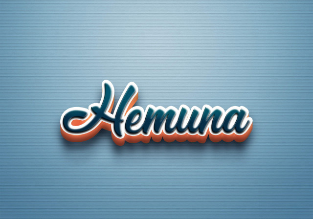 Free photo of Cursive Name DP: Hemuna