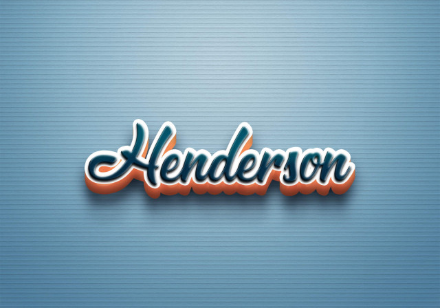 Free photo of Cursive Name DP: Henderson