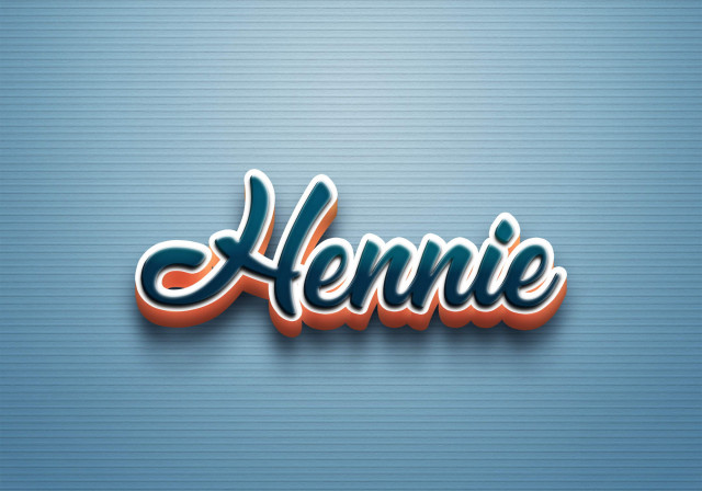 Free photo of Cursive Name DP: Hennie