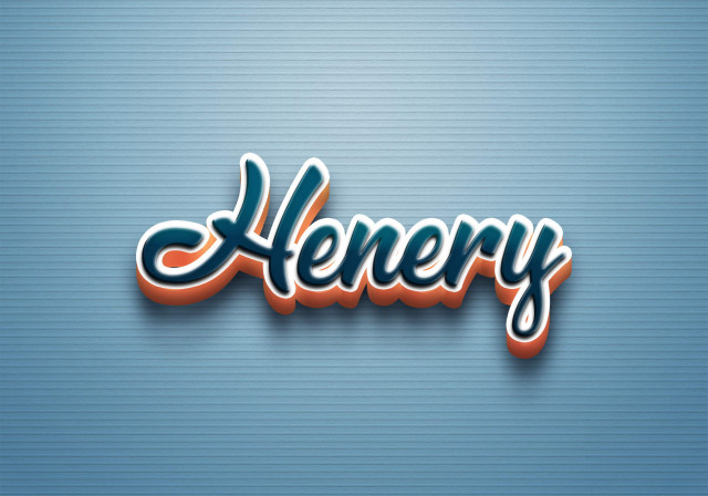 Free photo of Cursive Name DP: Henery
