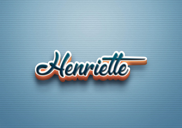 Free photo of Cursive Name DP: Henriette