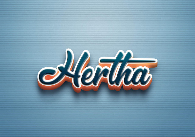 Free photo of Cursive Name DP: Hertha