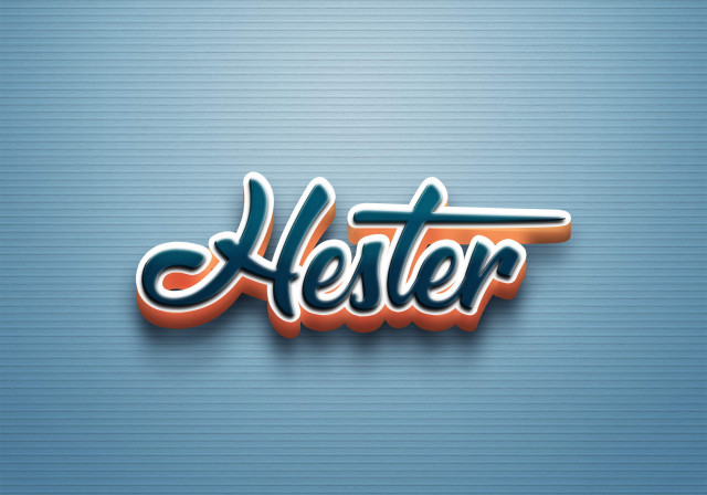 Free photo of Cursive Name DP: Hester