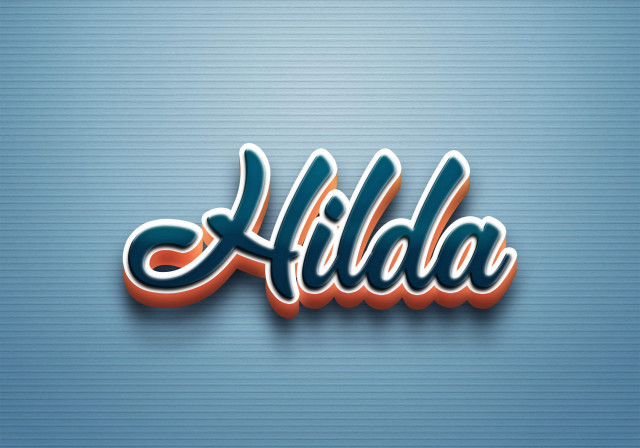 Free photo of Cursive Name DP: Hilda