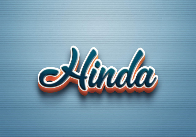 Free photo of Cursive Name DP: Hinda