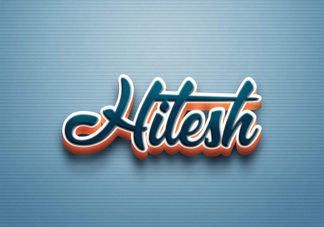 Free photo of Cursive Name DP: Hitesh