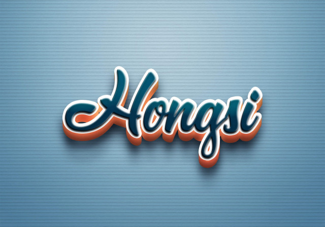 Free photo of Cursive Name DP: Hongsi