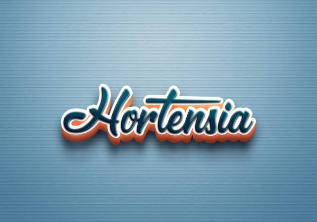 Free photo of Cursive Name DP: Hortensia