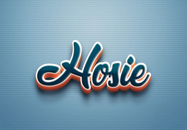 Free photo of Cursive Name DP: Hosie