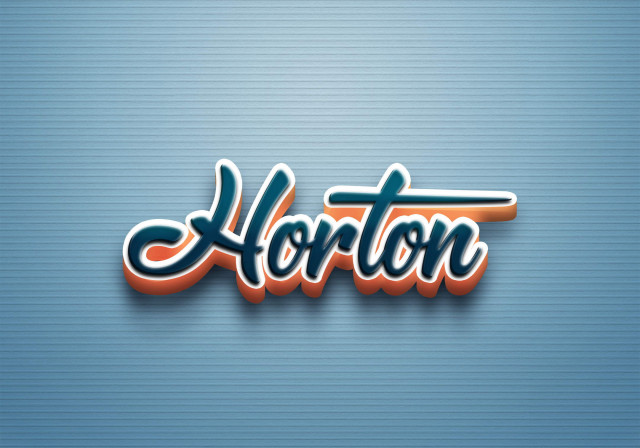 Free photo of Cursive Name DP: Horton