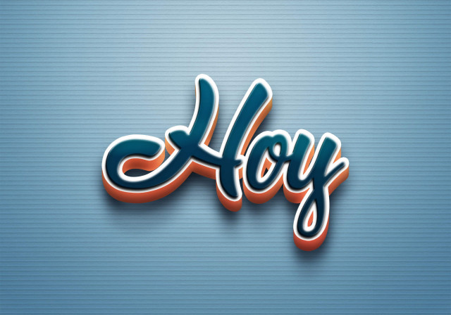 Free photo of Cursive Name DP: Hoy