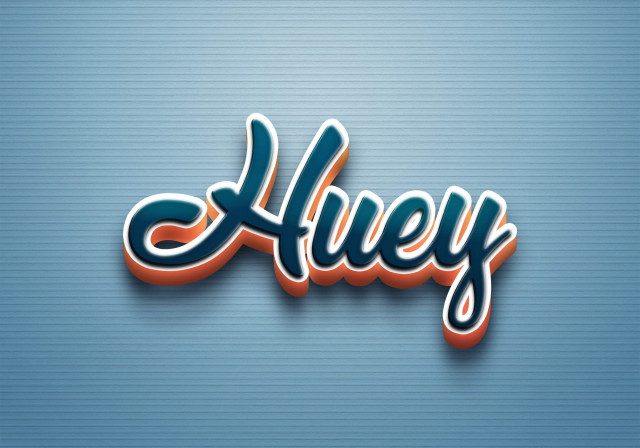 Free photo of Cursive Name DP: Huey