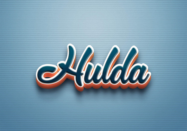 Free photo of Cursive Name DP: Hulda