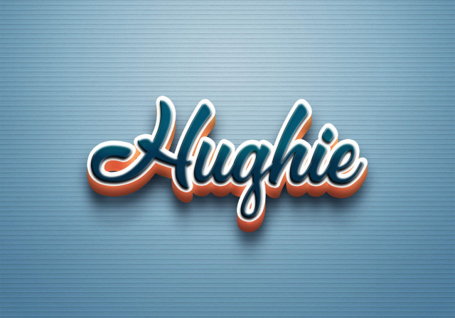 Free photo of Cursive Name DP: Hughie