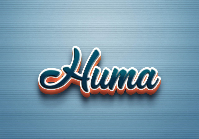 Free photo of Cursive Name DP: Huma