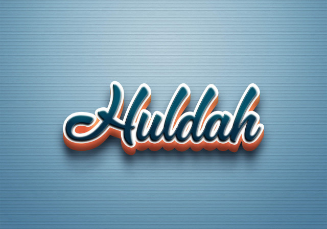 Free photo of Cursive Name DP: Huldah