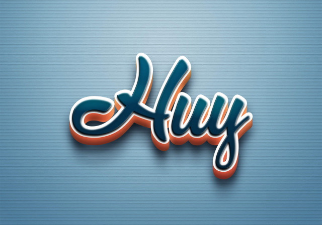 Free photo of Cursive Name DP: Huy