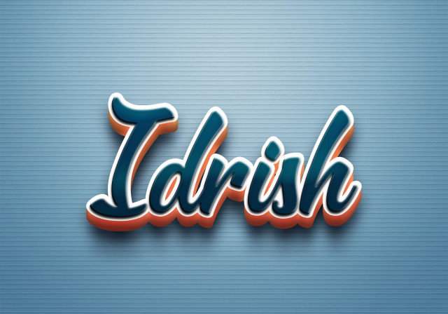 Free photo of Cursive Name DP: Idrish