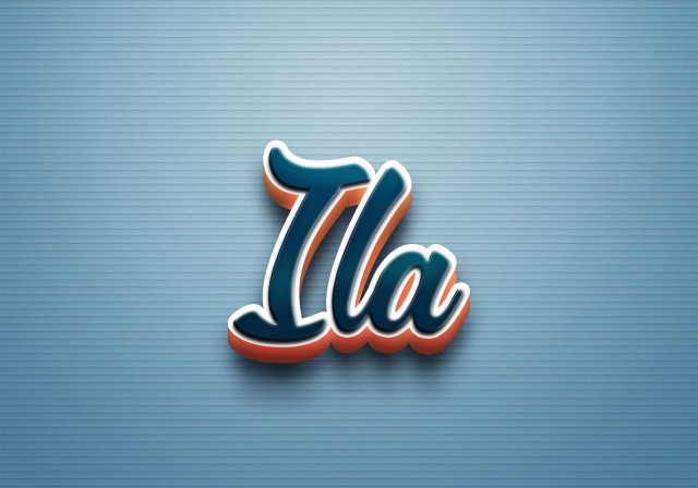 Free photo of Cursive Name DP: Ila