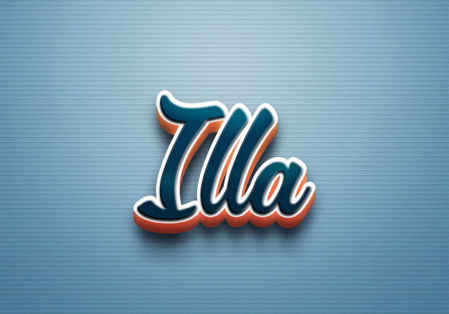 Free photo of Cursive Name DP: Illa