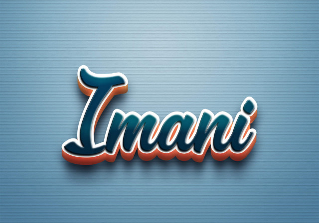 Free photo of Cursive Name DP: Imani