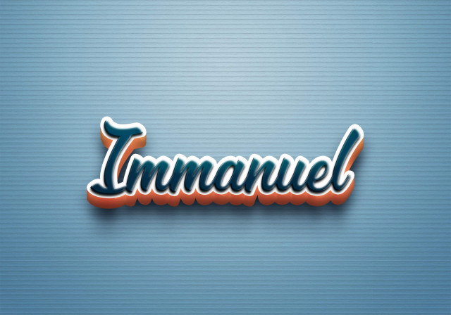 Free photo of Cursive Name DP: Immanuel
