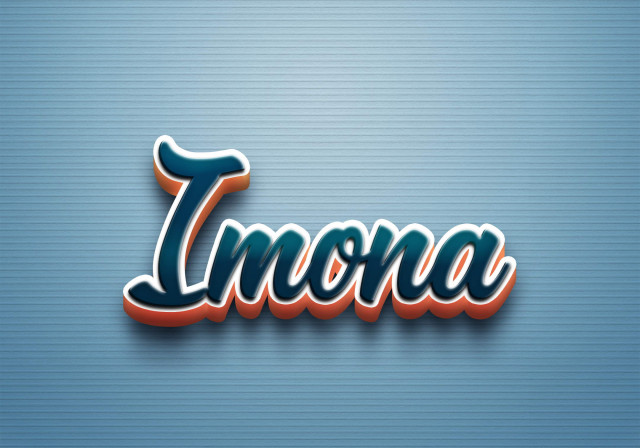 Free photo of Cursive Name DP: Imona