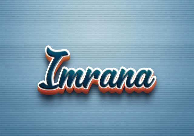 Free photo of Cursive Name DP: Imrana