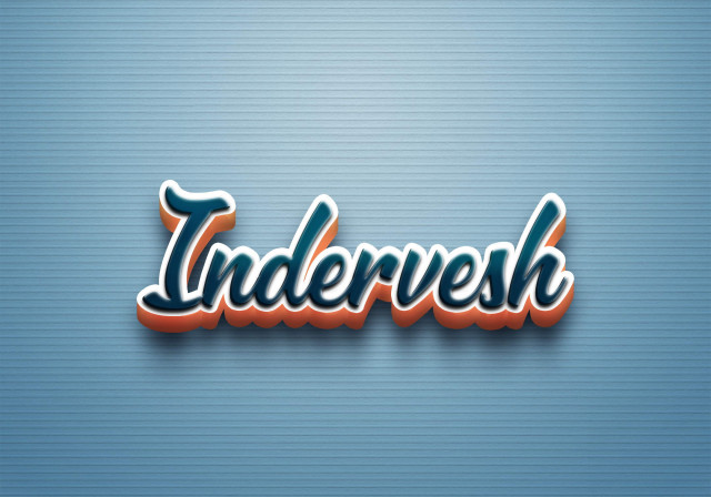 Free photo of Cursive Name DP: Indervesh