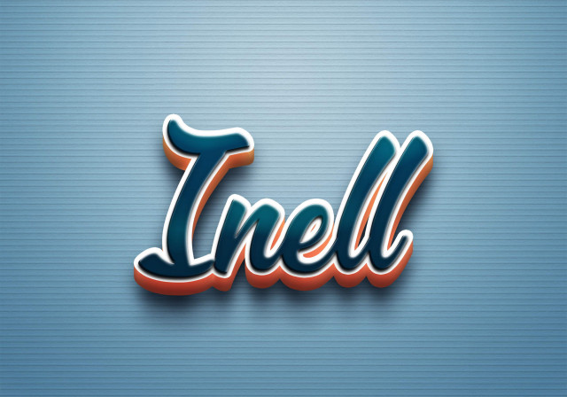 Free photo of Cursive Name DP: Inell