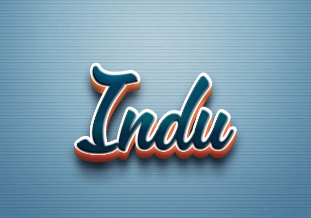 Free photo of Cursive Name DP: Indu